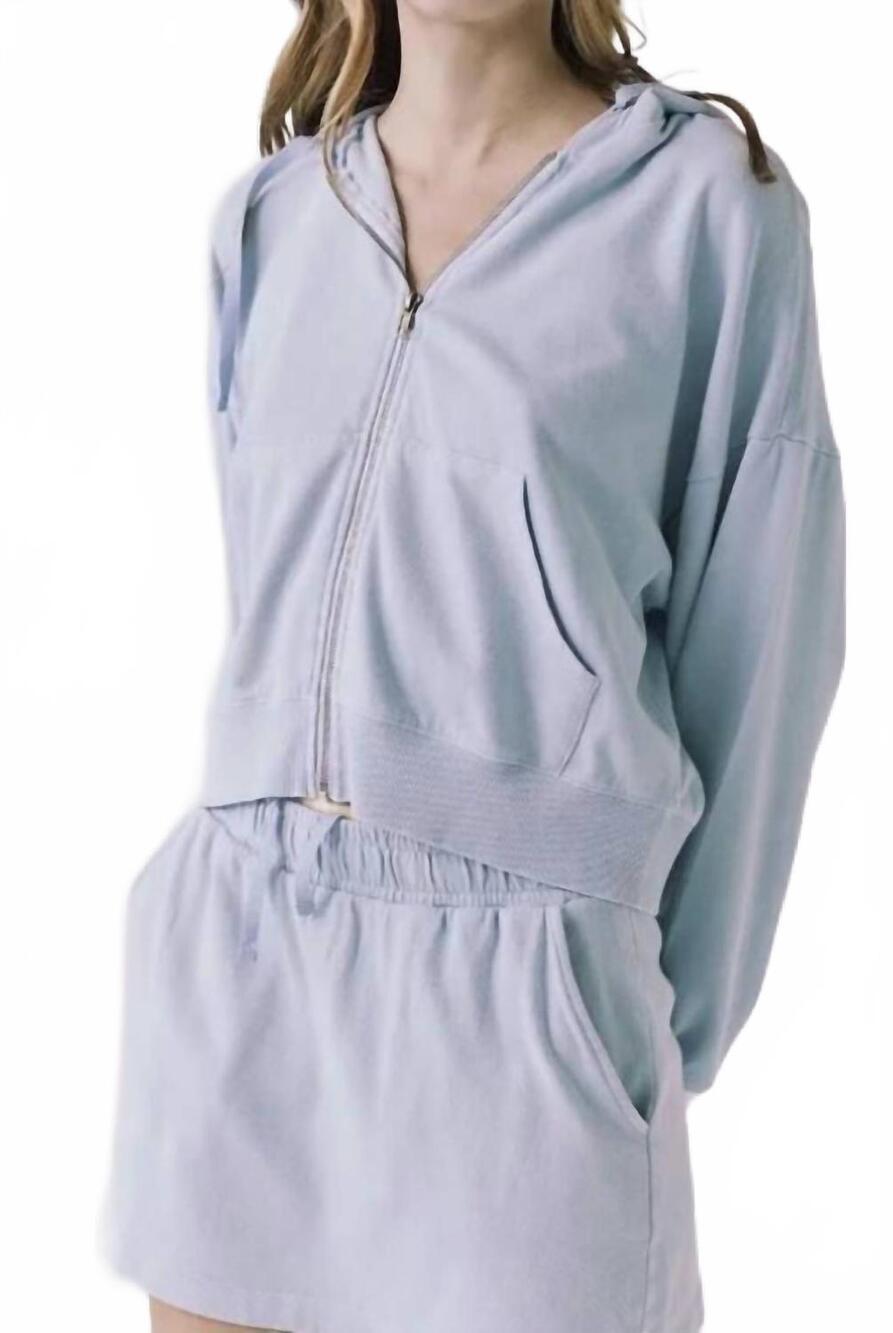 NEW CHASER abilene zip up in blue bird